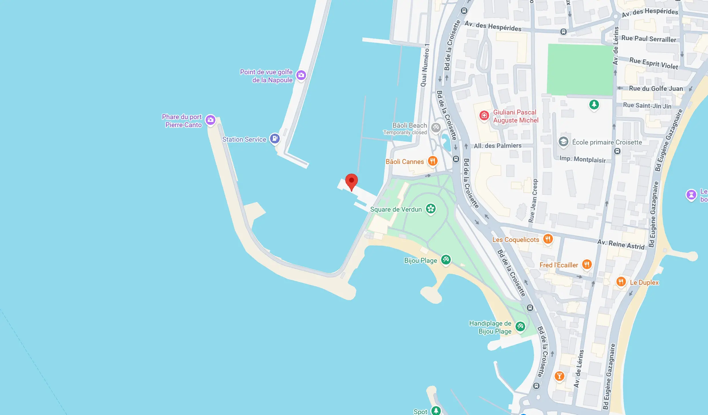 Google Map for Cannes Yachting Festival 2026